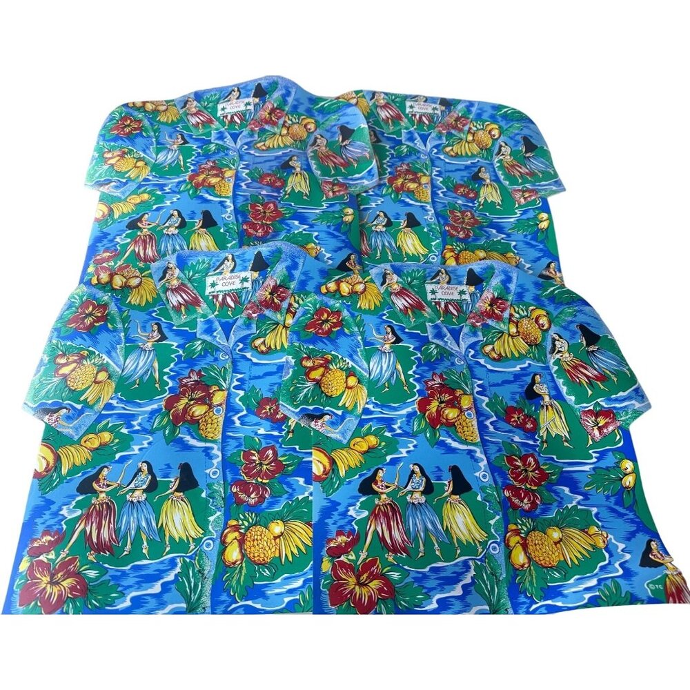 Set of 4 JCPenney Home Collection Paradise Cove Hawaiian Shirts Vinyl Placemats